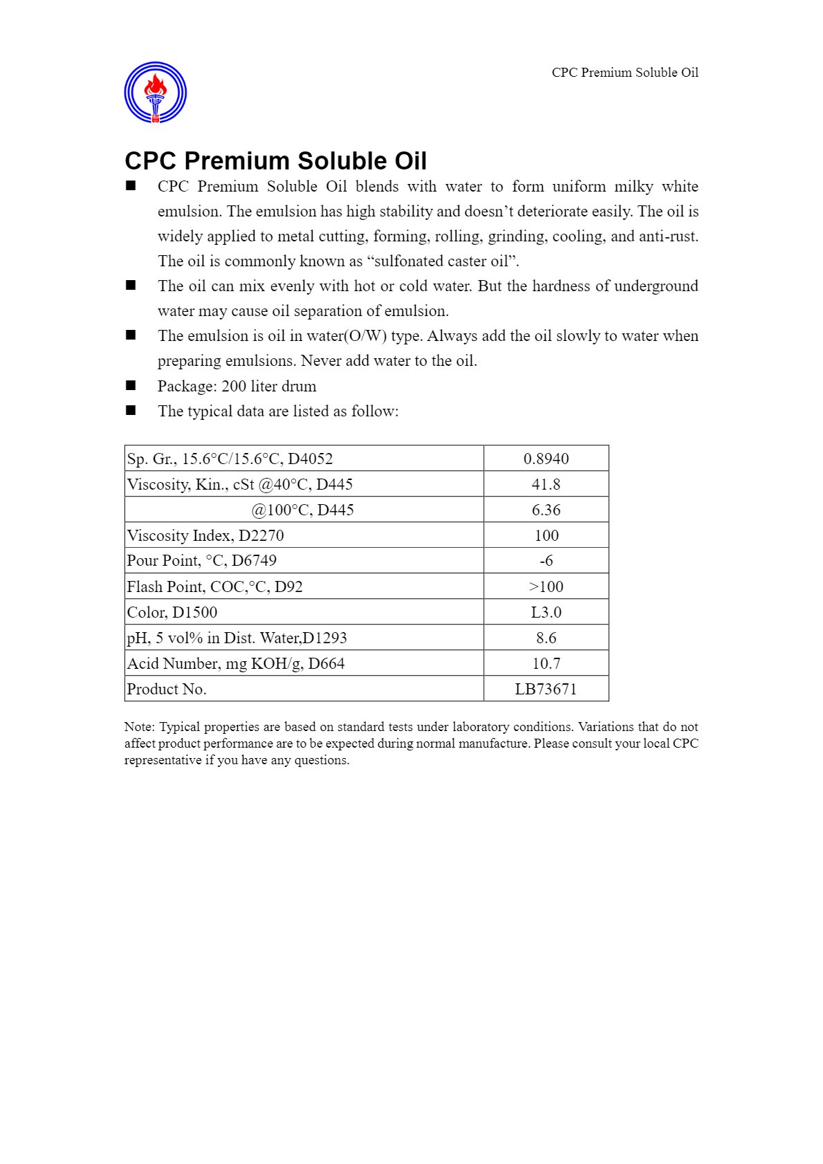 LB73671 CPC Premium Soluble Oil e-book